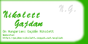 nikolett gajdan business card