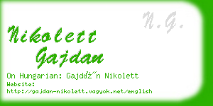 nikolett gajdan business card